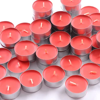 

50pcs Yoga 3.5 To 4 Hr Burn Time Tea Light Candles Travel Smokeless Party Aromatherapy Sleeping Portable Butter Lamps Home