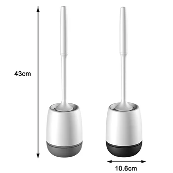 

Toilet Brush Holder Upgraded Modern Design with Soft Bristle Bathroom Toilet Bowl Brush Set JS23
