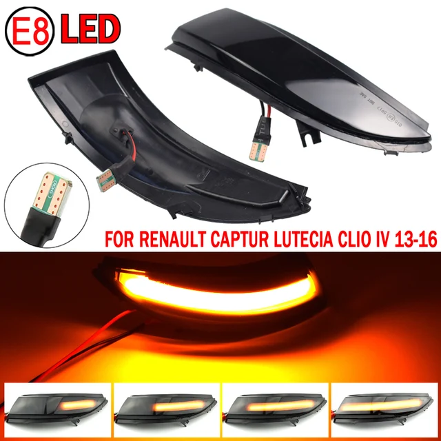 Specchio Indicatore LED Dinamico Per Renault Captur E Clio IV - Luce Sequenziale, Plug & Play, Impermeabile - Foto 6