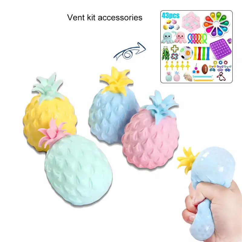 Pineapple Anti Stress Grape Ball Funny Gadget Vent Decompression Toys For Child