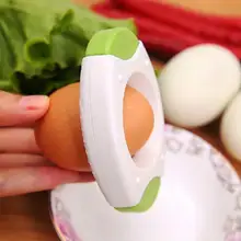 Gotowany otwieracz do jajek jajka Topper obieraczka zestaw garnków Shell Remover otwieracz do gotowane jajka krajalnica przyrząd kuchenny tanie tanio CN (pochodzenie) Nożyce do jajek Egg Opener Ekologiczne Na stanie Ręcznie Z tworzywa sztucznego 8 3*5 7*1 8cm ABS+ stainless steel