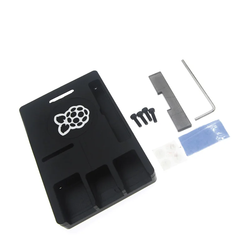 Горячий алюминиевый сплав металла CNC корпус чехол для Raspberry Pi 3B 2B B+ kit - Комплект: Black