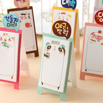 

20Pcs Cartoon Panda Cat Pig Animals Pattern Sticky Notes DIY Planner Memo Pad Decoration Notes Office School Supplies Stationery