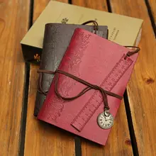 № 1 Горячая Ретро Классический Винтаж в кожаном переплете чистые страницы строка журнал ежедневник, записная книжка, альбом для зарисовок подарок боевой девушки