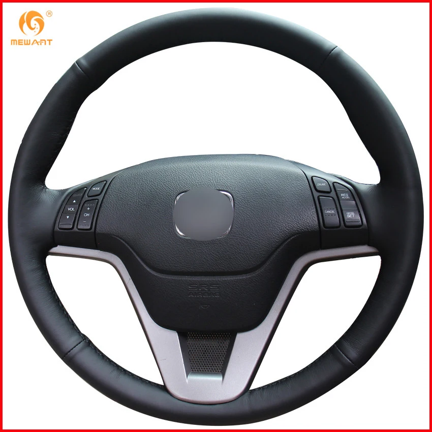 MEWANT черная оплетка рулевого колеса из натуральной кожи для Honda CRV CR V 2007 2008 2009 2010