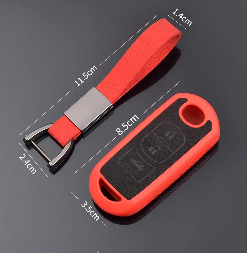 Fashion New Plastic+Leather TPU Car Key Case Cover Shell For Mazda 2 3 6Axela Atenza CX-5 CX5 CX-7 CX-9~17 Auto Accessories