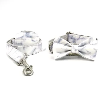

Personalized Floral Dog Collar and Leash Set Custom Small Medium Large Dog Pet ID Collar Lead Flower Print Dog Engraved Collars