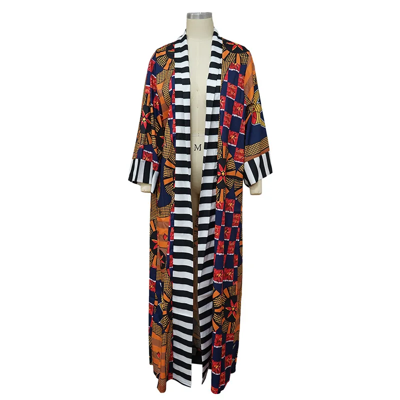 Africa Clothes For Women Dashiki Autumn Winter African Women Printing Long Shirt Cardigan Coat Dress African Dresses african dress african style t shirt