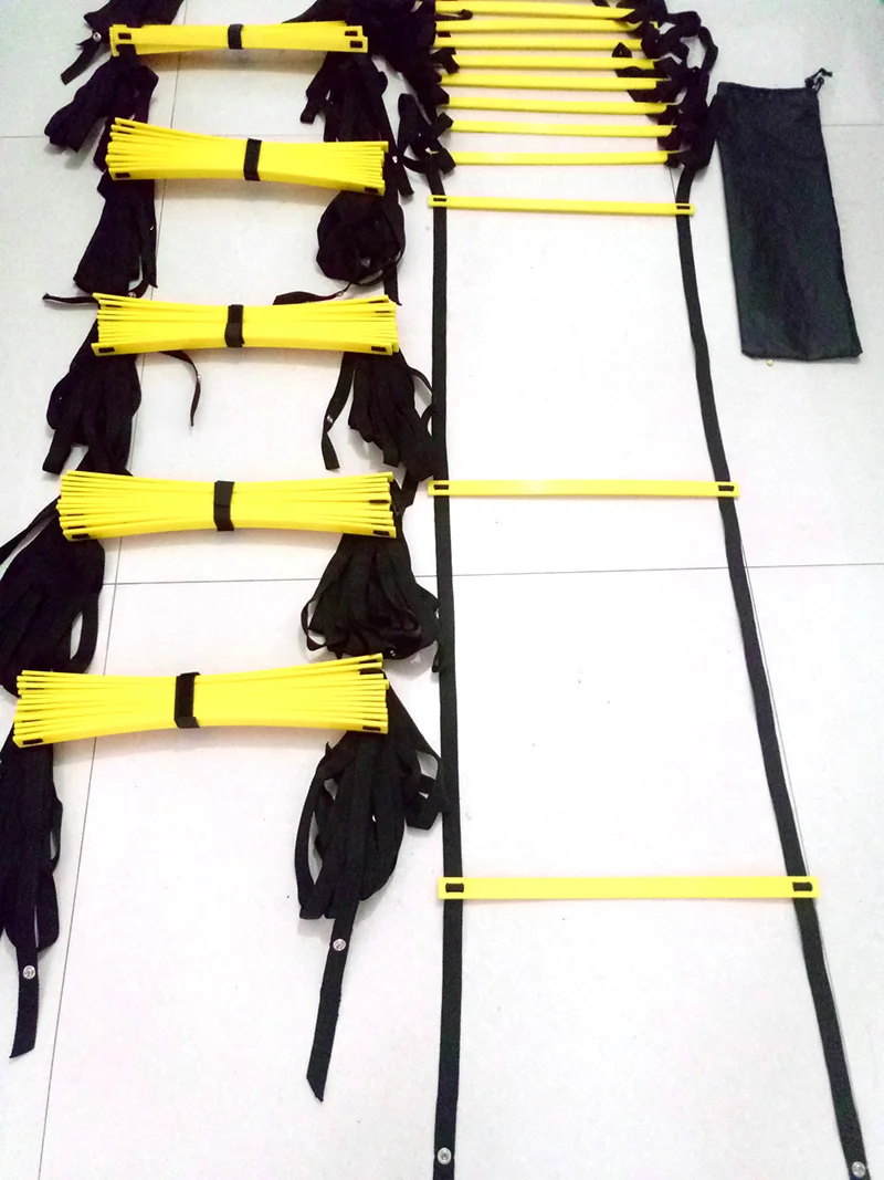 6 Speed Resistance Parachute Running Chute Parachute Umbrella & 6m 12 Rung Agility Ladder for Soccer Football Running Training