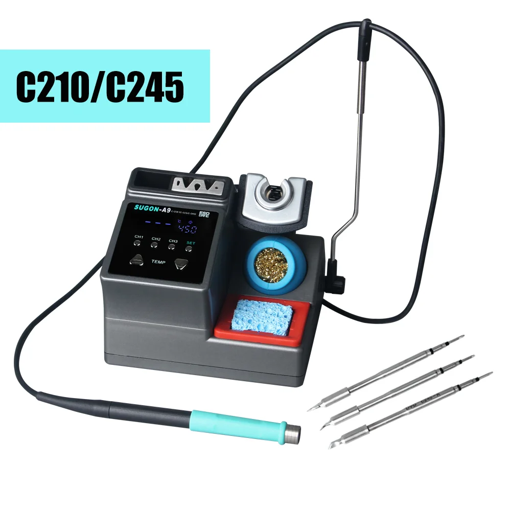 gas welding machine SUGON A9 Soldering Station Compatible C115/C210/C245 Handle Lead-Free Smart Welding Station For Phone BGA PCB Repair arc welders