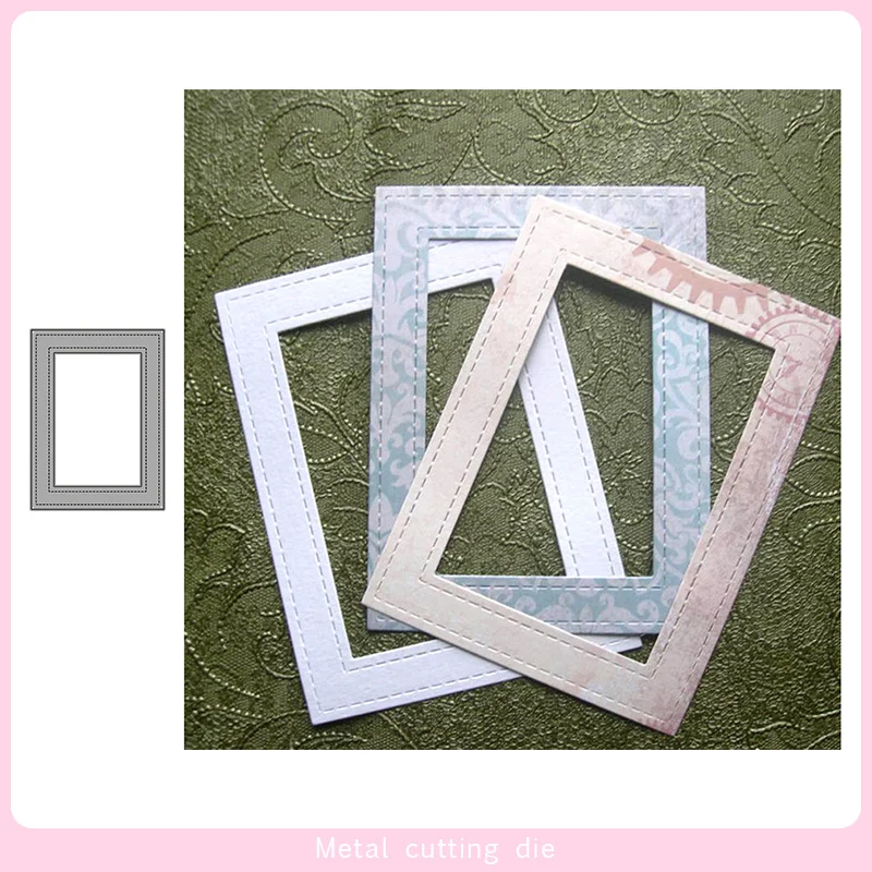 

Rectangular Border Metal Cutting Dies for DIY Scrapbooking Photo Album Decorative Embossing Paper Card Crafts Die Cut 2019