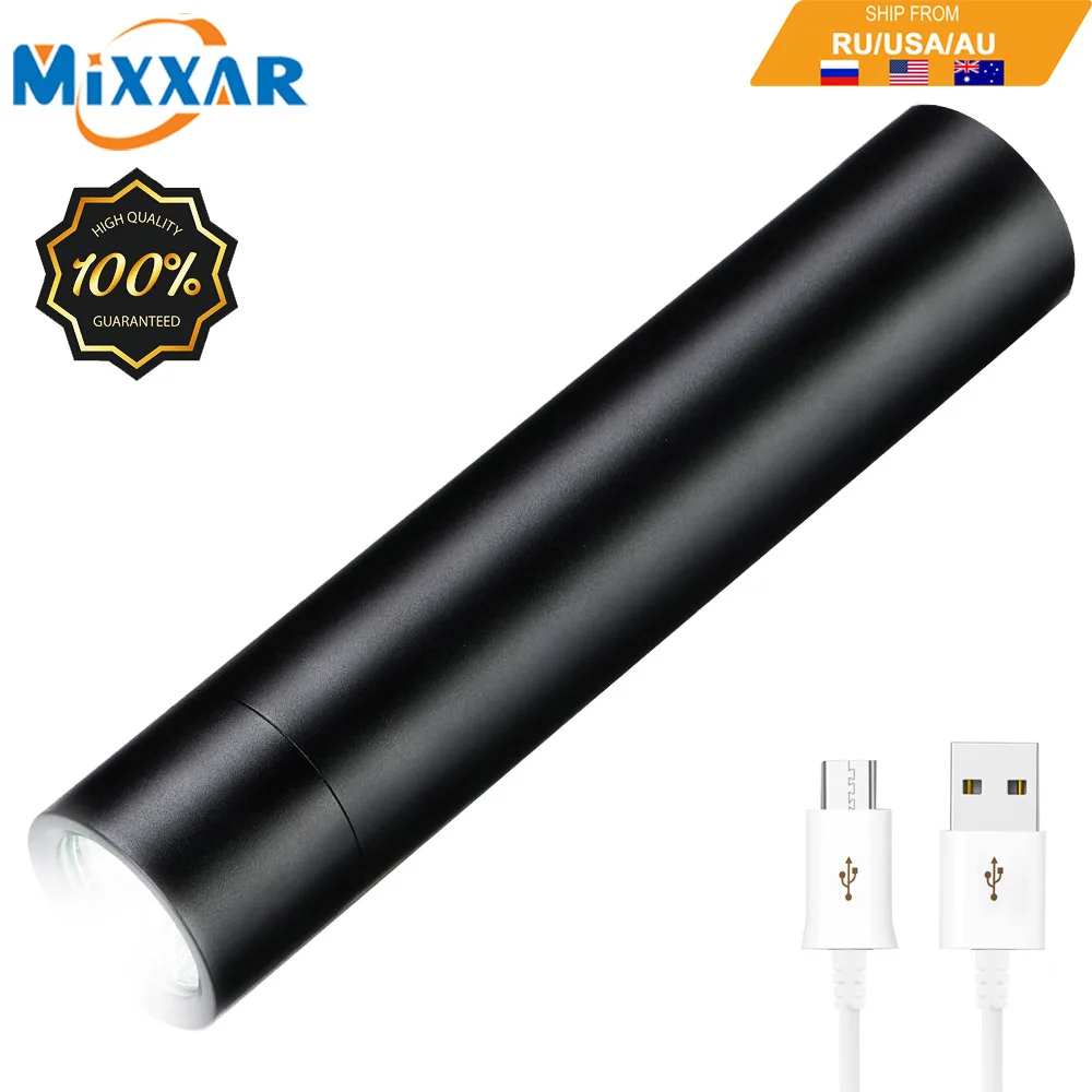

EZK20 Dropshipping LED Rechargeable Flashlight 8000 Lumens Portable Light Built-in Battery Perfect for Hiking Car Emergency