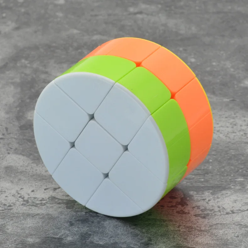 LeFun 2x2 цилиндрический скоростной куб круглый торт без наклеек цвет случайный Cubo Magico твист взрослые дети обучающая игрушка