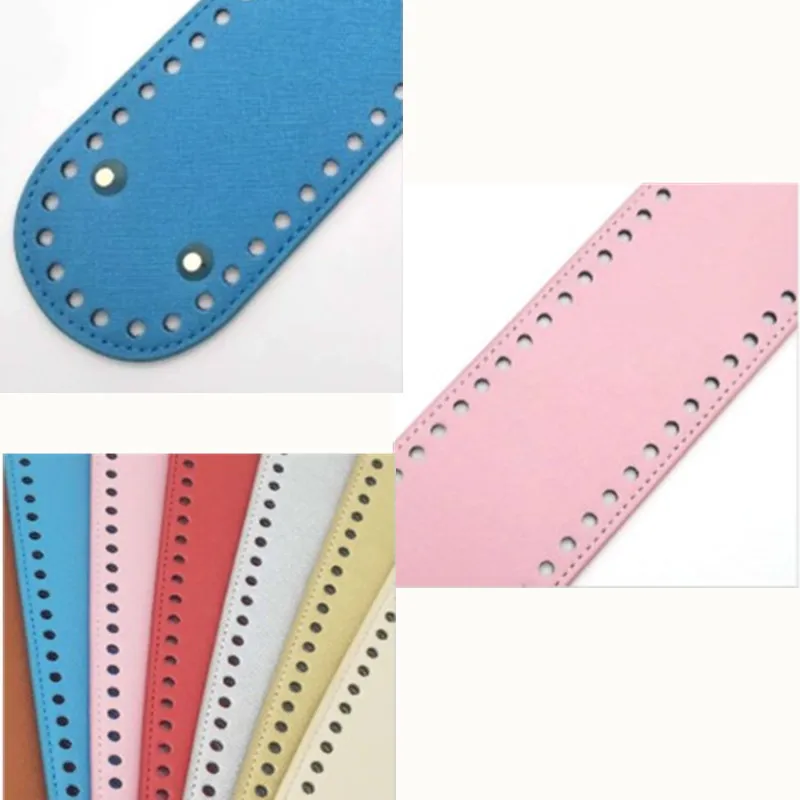 High Qualtiy pu Leather Bottom With Holes Rivet For Knitting Bag Handbag Bottom DIY Women Shoulder Crossbody Bags Accessories