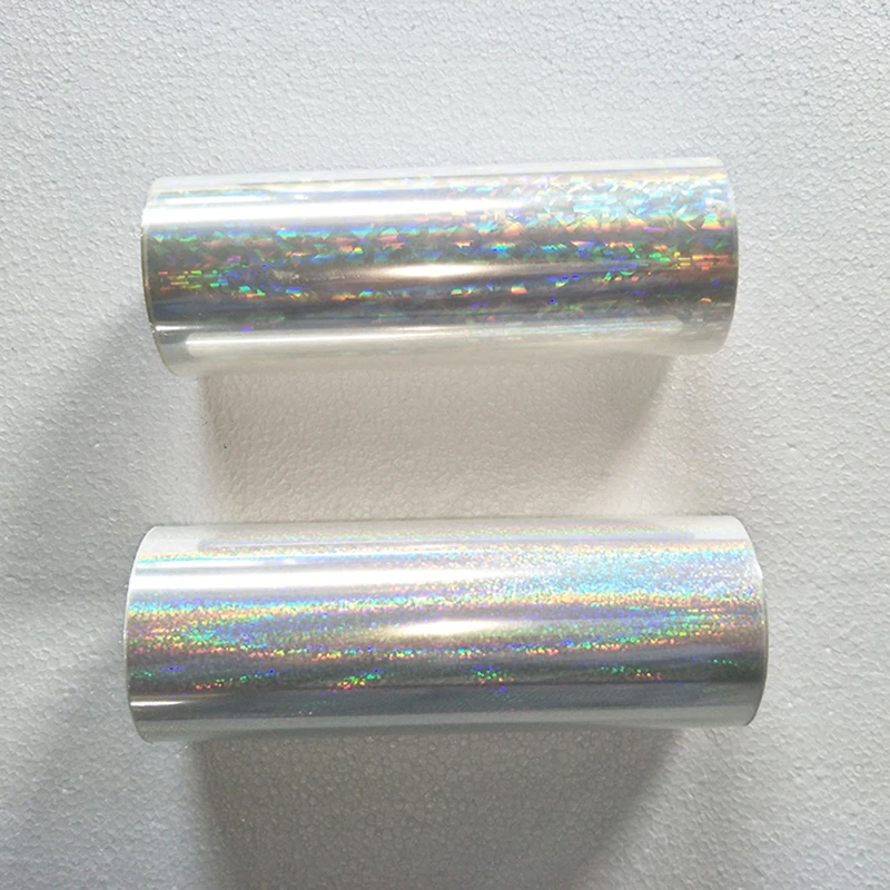Holographic foil transparent Crystal point pattern stamping foil hot press  on paper or plastic transfer film