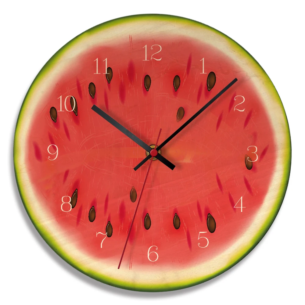 Кухонные настенные часы 11 дюймов мультфильм reloj де сравнению Фрукты украшения