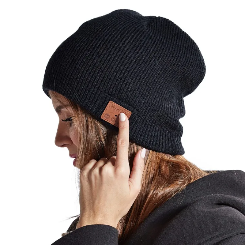 Вязаная шапка Bluetooth наушники V5.0 bluetooth-стереонаушники наушники шапка бини шапка головной убор