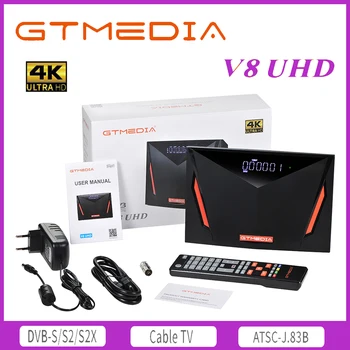 

new Gtmedia V8 UHD DVB S2 satellite receiver Built in wifi support YouTube with 3year Europe cccam better V8 POR2 freesat V8 UHD