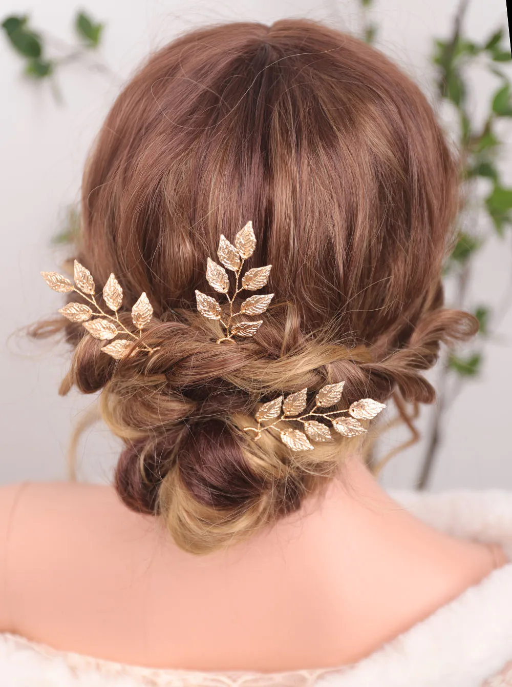 Golden Hair Pins Banquet Headwear Vintage Leaf Headdress Minimalist Wedding Hair Metal Accessories hair accessories bridal hair accessories