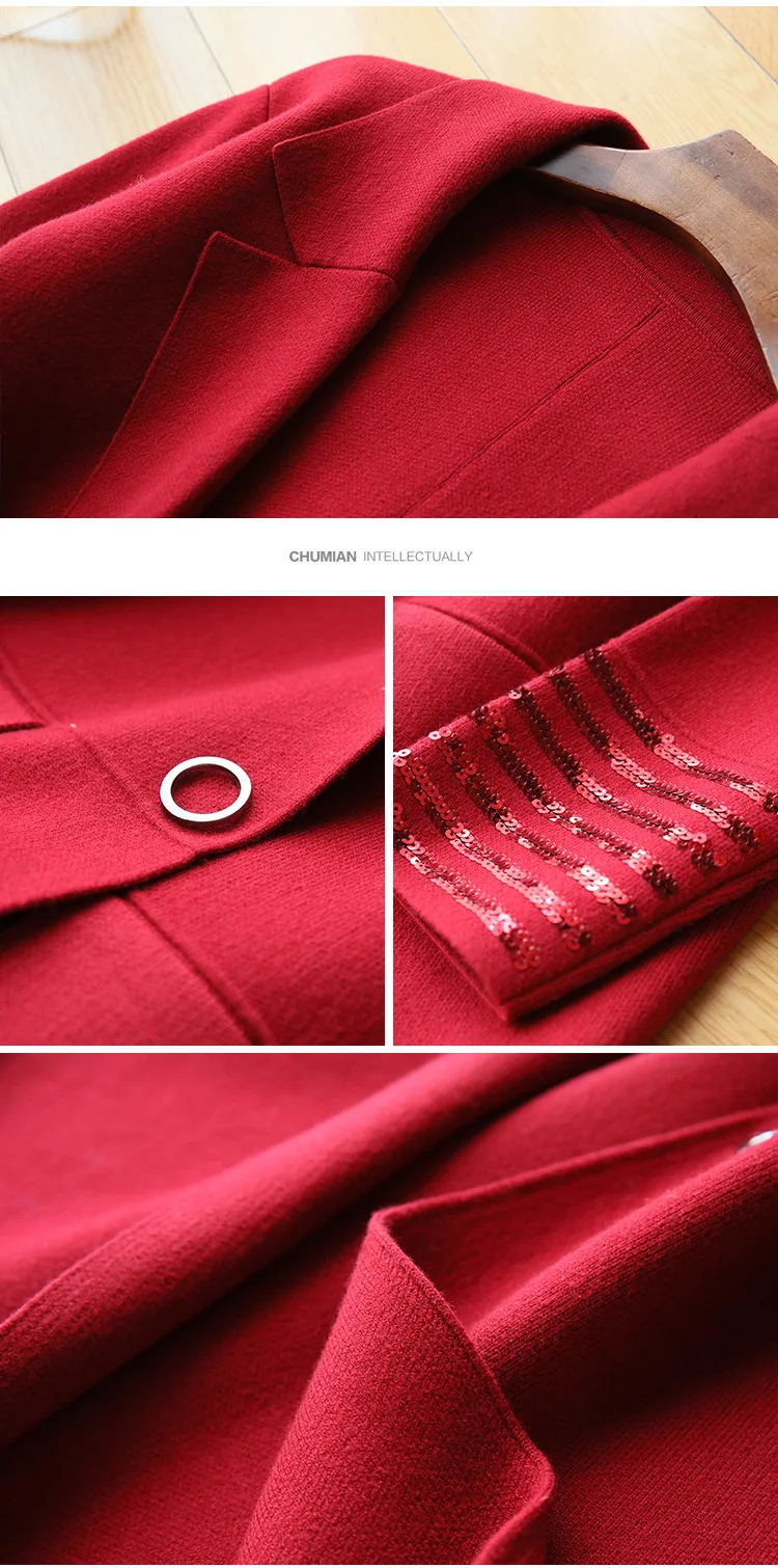 Кардиган, Свитера с зубчатым воротником, женский свитер, вязаный свитер с длинным рукавом, вязаная одежда для девочек, повседневная верхняя одежда, зимняя женская одежда размера плюс