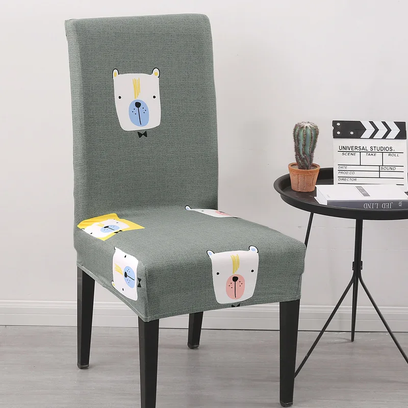 Chair Cover Printed Stretch Anti-dirty Elastic Seat Cover used For Wedding Party Home Kitchen Dining Room office living room