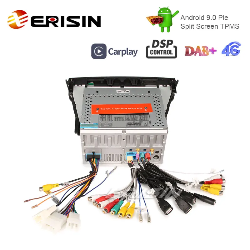Erisin ES3024R " Android 9,0 автомобильный стерео DVD gps Sat OBD2 4G WiFi DSP CarPlay для TOYOTA RAV4