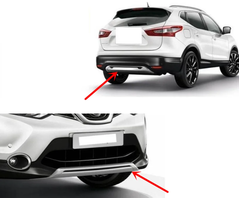 2 шт. передний и задний бампер для Nissan Qashqai Dualis J11 2014 2017|Хромирование| |