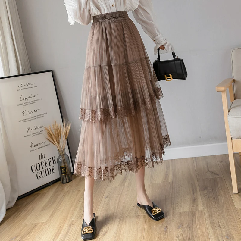 

Make model tile figure spot net yarn lace stitching cake skirt joker skirts