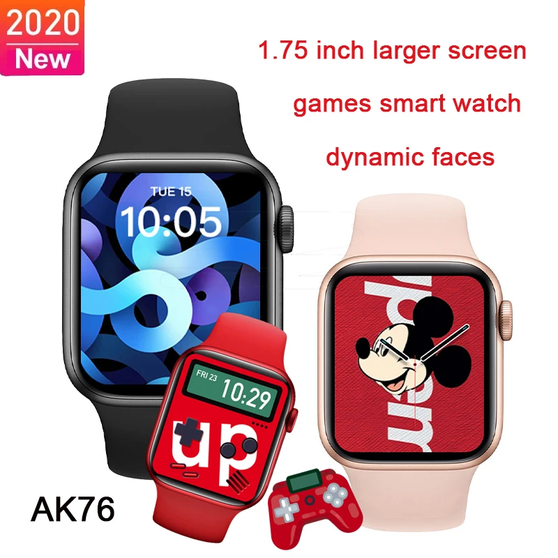 2020 New Arrival AK76 Smart Watch Women Men Games  SmartWatch Bluetooth Call  Heart Rate1.75 Inch Remote Camera For Android IOS