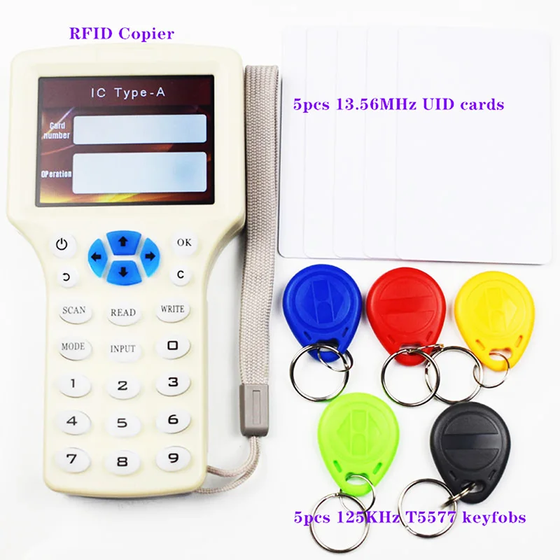 2018 10 Frequency Smart IC NFC ID Card RFID Copier Reader Writer Duplicator USA 