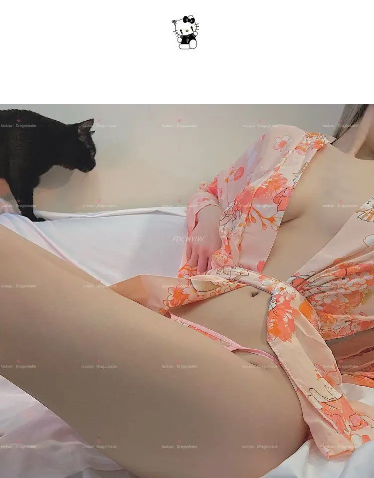 Japanese Kimono Kimono Robe Bathrobe Women Traditional Style Yukata Costumes Pajamas Belt Japanese Dress Sexy Lingerie Dressing Gowns