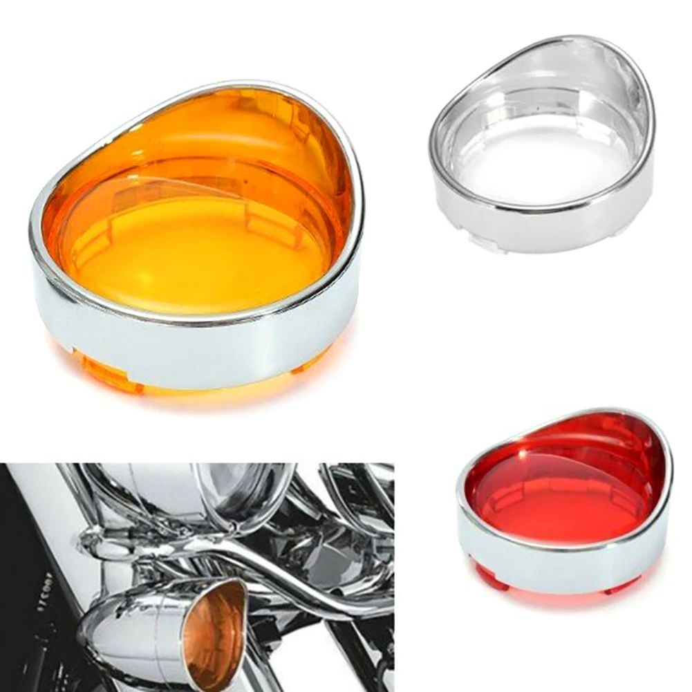 

2PCS Bullet Turn Signal Light Lens Cover Lampshade For XL883 1200 Road King Dyna Heritage Softail Fat Boy Motorcycle Accessories