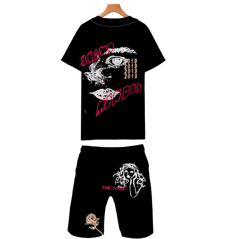 Shawn Mendes 2 Piece Set Shirt Casual 2019 Summer Short Sleeve Men's Shirts + Shorts 3d Printed Mens Clothing Fashion Outfit Shawn Mendes 2 Piece Set Shirt Casual 2019 Summer Short Sleeve Men's Shirts + Shorts 3d Printed Mens Clothing Fashion Outfit