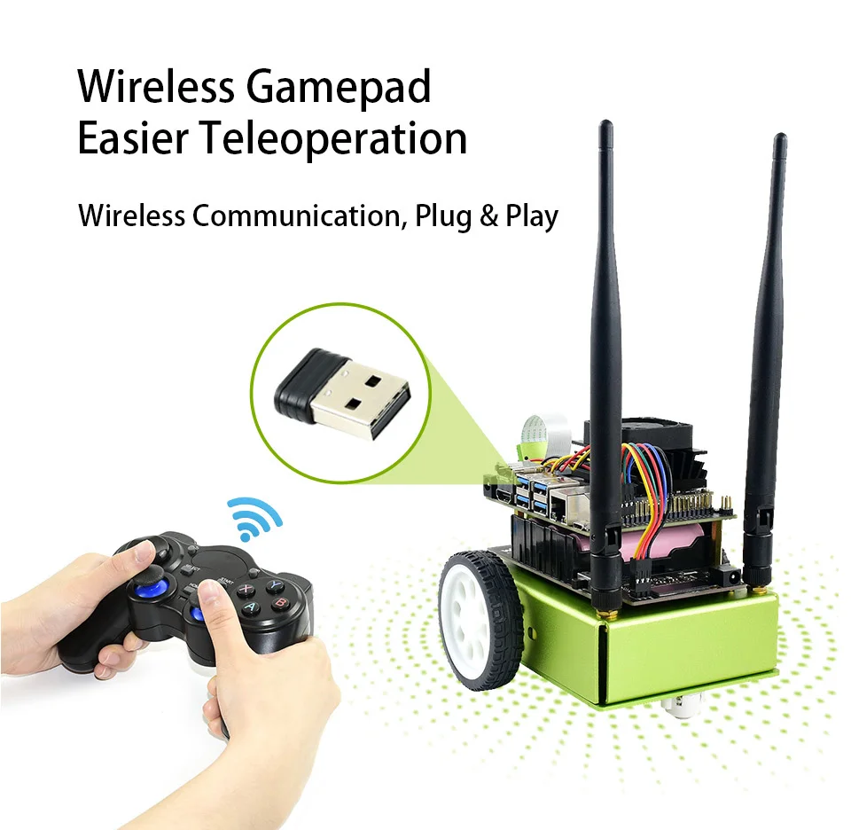  Waveshare JetBot AI Kit NVIDIA OFFICIAL RECOMMENDATION AI Robot Based on Jetson Nano Smart robot
