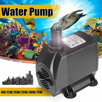 

220-240V Adjustable Water Pump For Aquarium Fish Tank Aquarium Pump Submersible Pump High Power 4W/12W/15W/20W/30W/75W