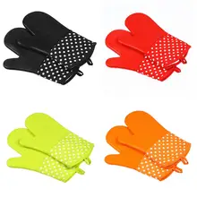 Практичные силиконовые изоляционные перчатки нескользящие для микроволновки профессиональные утолщенные рукавицы для выпечки Кухонные домашние прихватки
