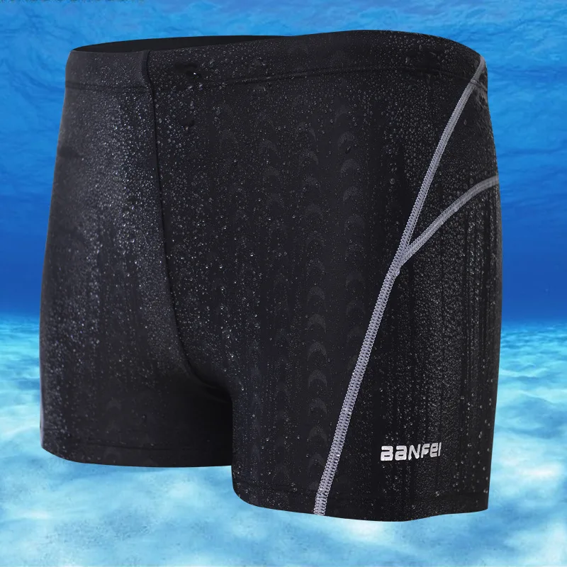 

Profession Swimming Trunks Men Boxer Bathing Suit Bubble Hot Spring Beach Quick-Dry Plus-sized Shark Skin Adult Sports Racing
