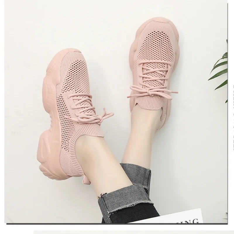 

Spring luxury shoes women designers mesh leather stiching sneakers fashion style platform female shoes Zapatillas Mujer K20-32
