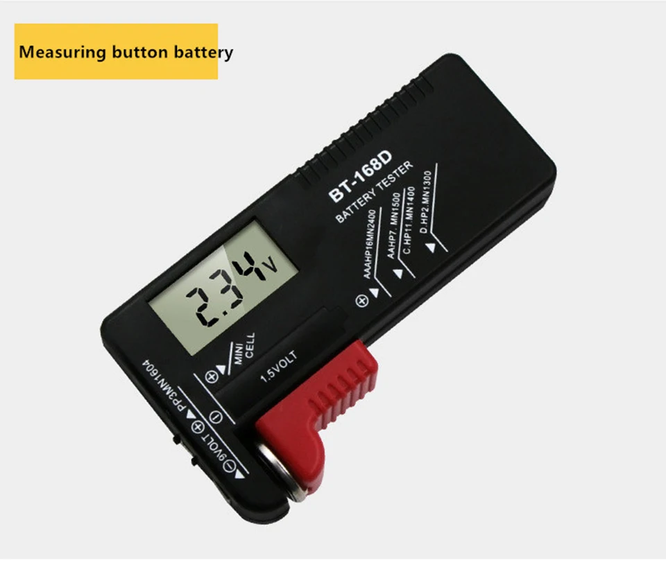 Цифровой тестер батареи Вольтметр AA/AAA/C/D/9 В/1,5 В батареи кнопка Вольт тестер ЖК-дисплей батарея диагностический инструмент