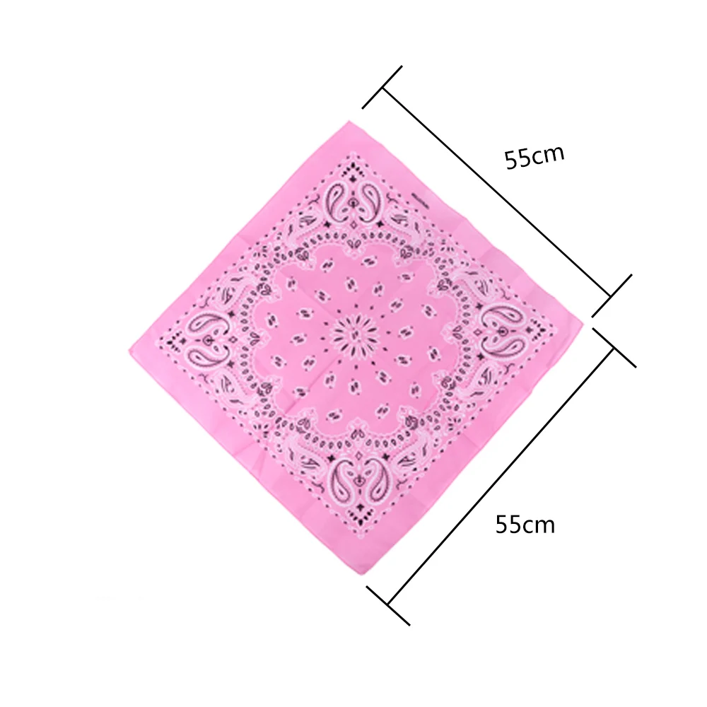 55 см * хлопок хип хоп бандана Пейсли квадратный шарф повязка на голову шею
