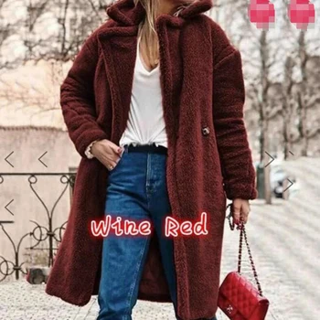 

Elegant winter long coat with fur solid women winter jacket outwear casual warm coats and jackets women ladies clothes BDR832