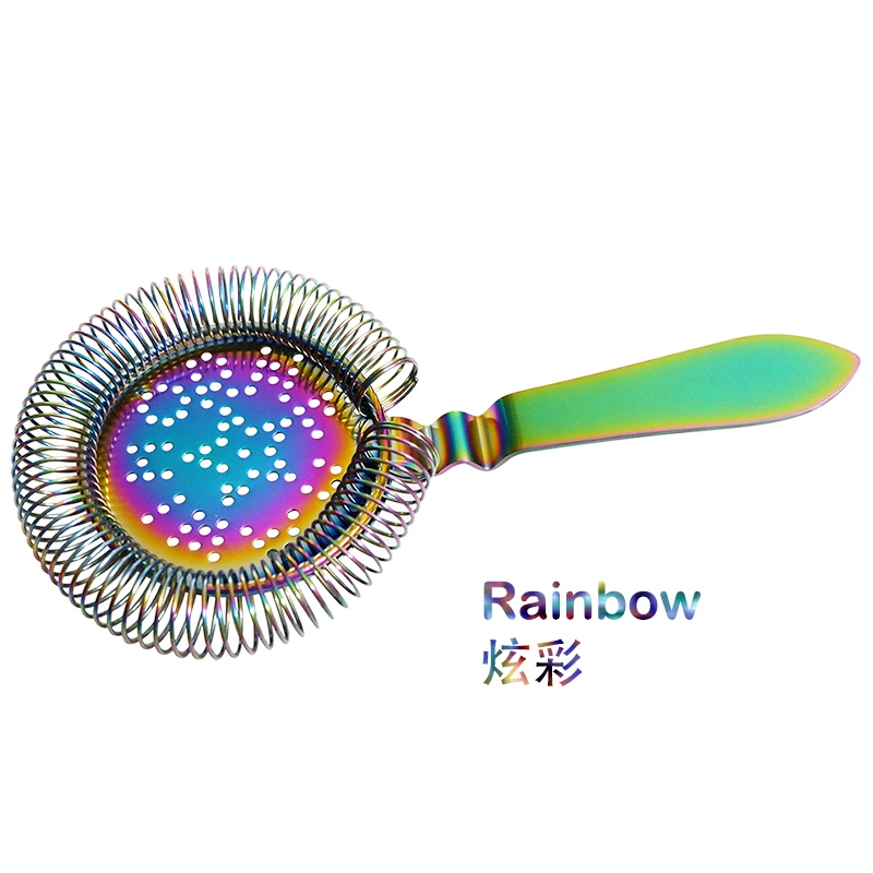 Premium Stainless Steel Hawthorn Cocktail Strainer - Professional Bar Tool
