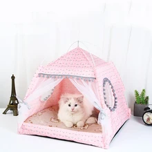 

Cat Tent Pet Small Dog House Cat Bed The General Teepee Sleeping House Furniture Closed For Cats Accessories Pet Products