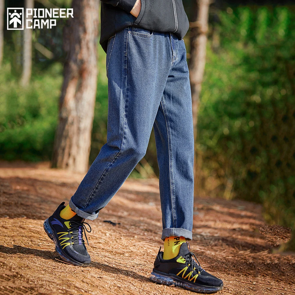 Pioneer Camp-pantalones vaqueros rectos para Pantalón de algodón, informal, Color negro y azul, verano, XNZ101031, 2021 - AliExpress Ropa de hombre