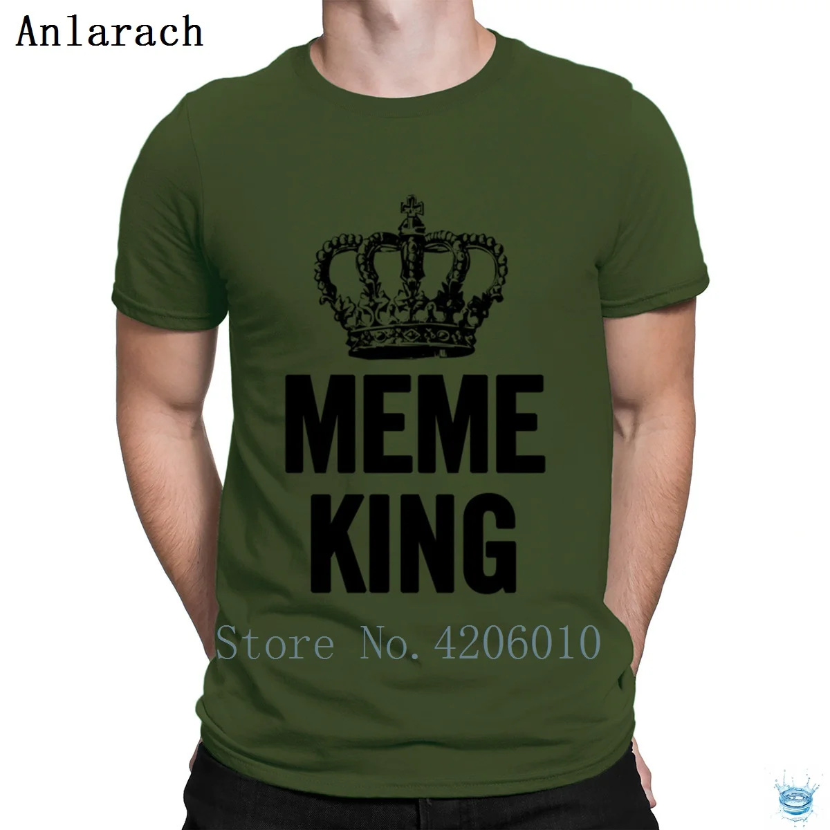 Черная футболка Meme King, известный большой размер, вязаный Топ в стиле хип-хоп, футболка для мужчин, классический тренд, Летний стиль, забавная футболка