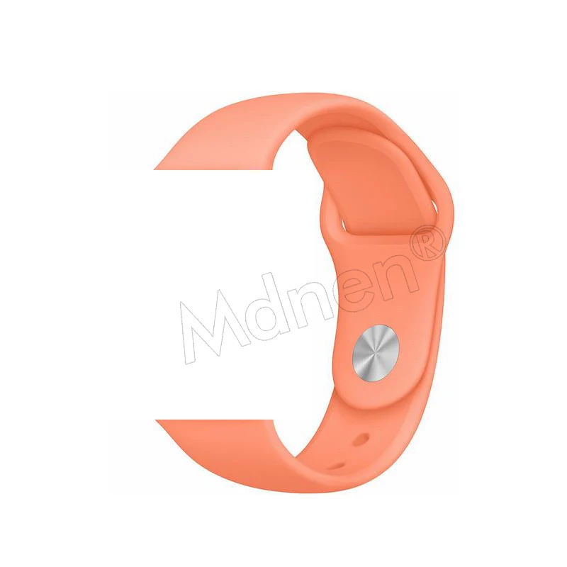 Силиконовый ремешок-петля для Apple Watch 42 мм 38 мм Iwatch 5 4 3 2 1 браслет с магнитной пряжкой - Цвет ремешка: 18 Apricot