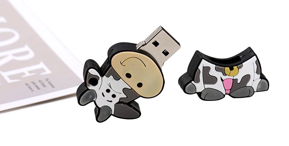 Флеш-накопитель для компьютера, usb 2,0, карта памяти, u-диск, модный подарок, мультяшная игрушка, черный, желтый, 4 ГБ, 16 ГБ, 8 ГБ, 64 ГБ, 32 ГБ, 128 ГБ