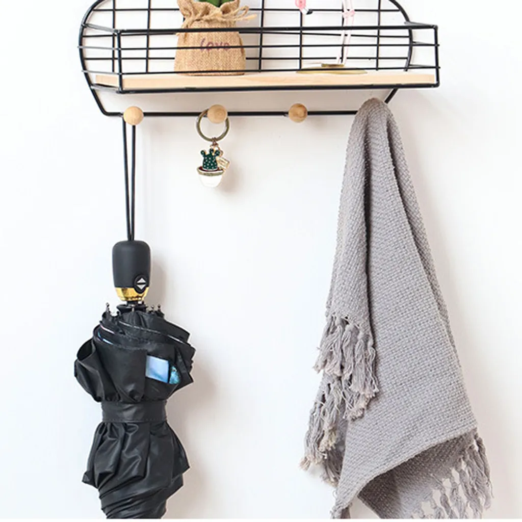 Home storage kitchen organizer для кухни органайзер Cloud Shaped Wall Mounted Display Storage Shelf Organization Rack Home#30