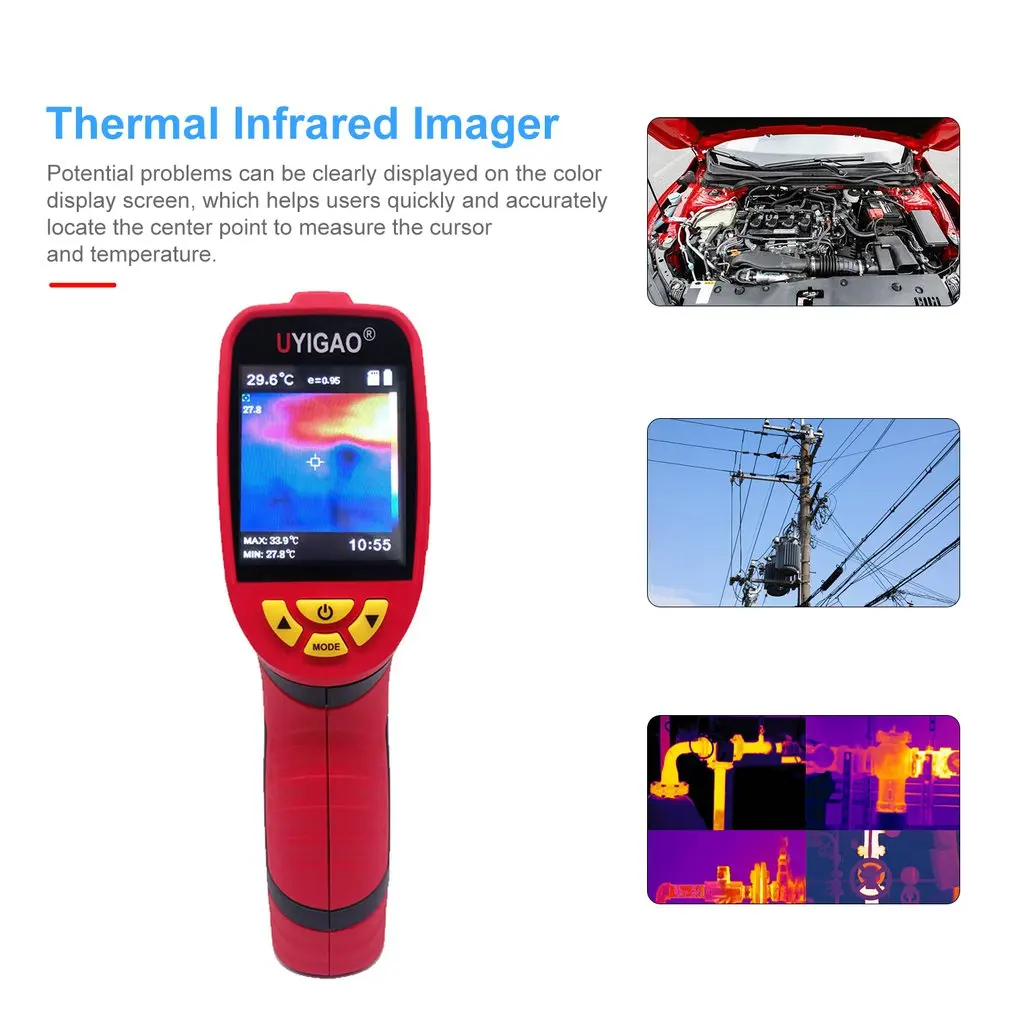 UYIGAO тепловая камера Thermique Infrarouge тепловизор камера тепловизор Инфракрасное изображение разрешение тепловизор