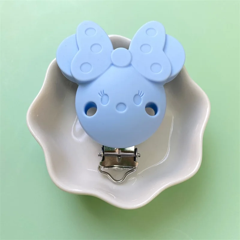 3pcs Mouse Silicone Pacifier Clip DIY Baby Teething Teether Necklace Bead Tool Nurs Gift Accessories Baby Teething Items cute